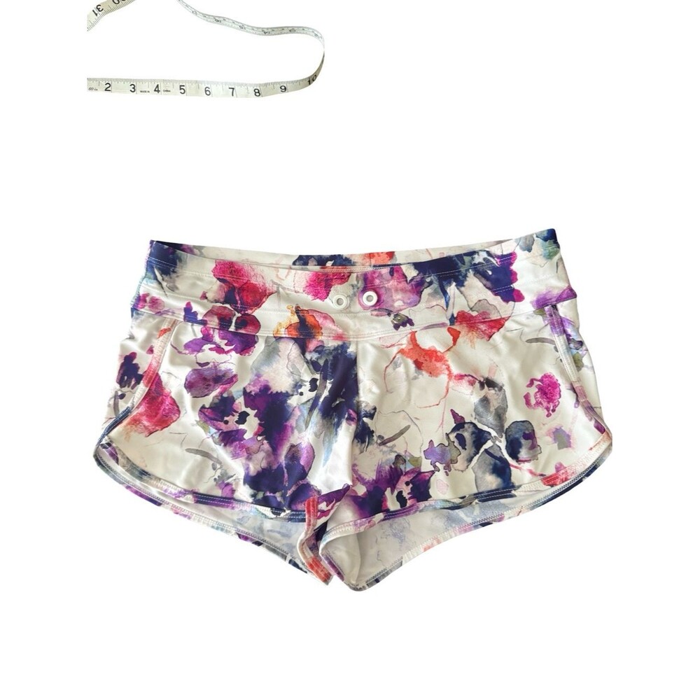 Athleta Kata Swim Shorts Women’s Small Watercolor Floral Lined Board Shorts